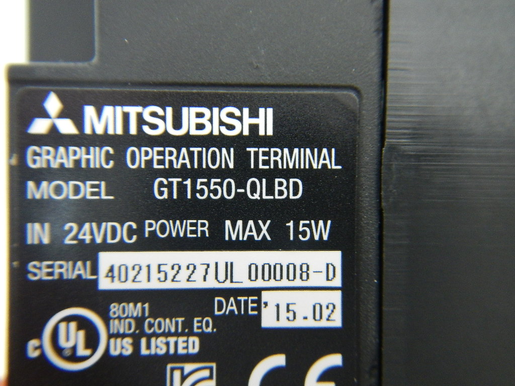GRAPHIC OPERATION TERMINAL / GT1550-QLBD / MITSUBISHI ELECTRIC