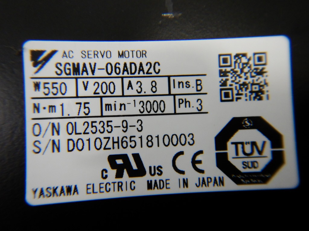 ACサーボモーター / SGMAV-06ADA2C / 安川電機|中古製品一覧|幅広い