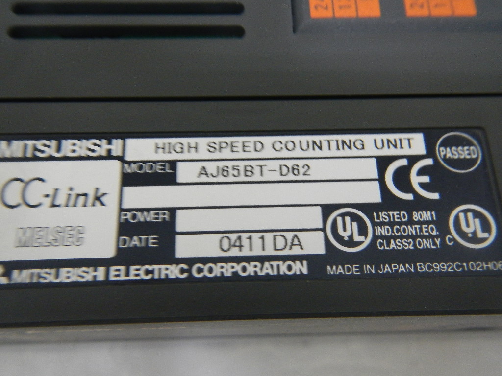 三菱電機 AJ65BT-D62 CC-Link高速カウンタユニット (2チャンネル) (1相/2相入力) (端子台タイプ) NN 