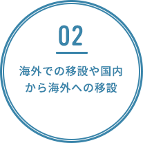 海外での移設や国内から海外への移設