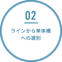 ラインから単体機への選別